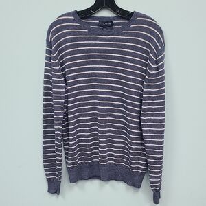 Peter Millar Men's Striped Sweater Linen/wool Blend Size M